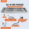 image:imageVEVOR 24 x 8 inch Dropin Fire Pit Pan Rectangular Stainless Steel Fire Pit Burner Kit Propane Gas Fire Pan 120000 BTU with HBurner for Indoor or Outdoor Use36 x 12 inch