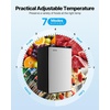 image:imageVEVOR 32 CuFt Mini Fridge with Freezer Single Door Compact Refrigerator with Micron Freezer Zone 7Mode Adjustable Temp Energy Efficient Dorm Fridge Reversible Door Low Noise Brushed Steel