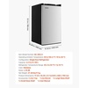 image:imageVEVOR 32 CuFt Mini Fridge with Freezer Single Door Compact Refrigerator with Micron Freezer Zone 7Mode Adjustable Temp Energy Efficient Dorm Fridge Reversible Door Low Noise Brushed Steel