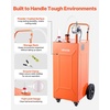 image:imageVEVOR 35 Gallon Fuel Gas Caddy Carbon Steel Portable Fuel Transfer Storage Tank with Manual Pump amp 4 Wheels Gasoline Diesel Can Container for Cars Lawn Mowers ATVs Boats Motorcycles Orange