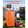image:imageVEVOR 35 Gallon Fuel Gas Caddy Carbon Steel Portable Fuel Transfer Storage Tank with Manual Pump amp 4 Wheels Gasoline Diesel Can Container for Cars Lawn Mowers ATVs Boats Motorcycles Orange