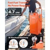 image:imageVEVOR 35 Gallon Fuel Gas Caddy Carbon Steel Portable Fuel Transfer Storage Tank with Manual Pump amp 4 Wheels Gasoline Diesel Can Container for Cars Lawn Mowers ATVs Boats Motorcycles Orange