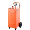 image:imageVEVOR 35 Gallon Fuel Gas Caddy Carbon Steel Portable Fuel Transfer Storage Tank with Manual Pump amp 4 Wheels Gasoline Diesel Can Container for Cars Lawn Mowers ATVs Boats Motorcycles Orange
