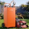 image:imageVEVOR 35 Gallon Fuel Gas Caddy Carbon Steel Portable Fuel Transfer Storage Tank with Manual Pump amp 4 Wheels Gasoline Diesel Can Container for Cars Lawn Mowers ATVs Boats Motorcycles Orange