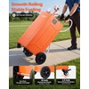 image:imageVEVOR 35 Gallon Fuel Gas Caddy Carbon Steel Portable Fuel Transfer Storage Tank with Manual Pump amp 4 Wheels Gasoline Diesel Can Container for Cars Lawn Mowers ATVs Boats Motorcycles Orange