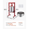 image:imageVEVOR 369 Gal14L Fruit Wine Press Stainless Steel Basket with Crossbeam and Triangular Structure Manual Juice Maker Cider Apple Grape Tincture Making Press with THandle for Kitchen Home793 Gal