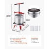 image:imageVEVOR 369 Gal14L Fruit Wine Press Stainless Steel Basket with Crossbeam and Triangular Structure Manual Juice Maker Cider Apple Grape Tincture Making Press with THandle for Kitchen Home396 Gal