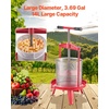 image:imageVEVOR 369 Gal14L Fruit Wine Press Stainless Steel Basket with Crossbeam and Triangular Structure Manual Juice Maker Cider Apple Grape Tincture Making Press with THandle for Kitchen Home369 Gal