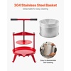 image:imageVEVOR 369 Gal14L Fruit Wine Press Stainless Steel Basket with Crossbeam and Triangular Structure Manual Juice Maker Cider Apple Grape Tincture Making Press with THandle for Kitchen Home238 Gal