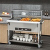 image:imageVEVOR 3Pan Commercial Food Warmer 3 x 206QT Electric Steam Table 1500W Professional Buffet Catering Food Warmer with Acrylic Sneeze Guard Food Grade Stainless Steel Server for Party Restaurant3Pan72QT