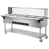 image:imageVEVOR 3Pan Commercial Food Warmer 3 x 206QT Electric Steam Table 1500W Professional Buffet Catering Food Warmer with Acrylic Sneeze Guard Food Grade Stainless Steel Server for Party Restaurant5Pan120QT