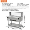 image:imageVEVOR 3Pan Commercial Food Warmer 3 x 206QT Electric Steam Table 1500W Professional Buffet Catering Food Warmer with Acrylic Sneeze Guard Food Grade Stainless Steel Server for Party Restaurant3Pan72QT