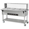 image:imageVEVOR 3Pan Commercial Food Warmer 3 x 206QT Electric Steam Table 1500W Professional Buffet Catering Food Warmer with Acrylic Sneeze Guard Food Grade Stainless Steel Server for Party Restaurant4Pan96QT