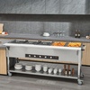 image:imageVEVOR 3Pan Commercial Food Warmer 3 x 206QT Electric Steam Table 1500W Professional Buffet Catering Food Warmer with Acrylic Sneeze Guard Food Grade Stainless Steel Server for Party Restaurant5Pan103QT