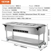 image:imageVEVOR 3Pan Commercial Food Warmer 3 x 206QT Electric Steam Table 1500W Professional Buffet Catering Food Warmer with Acrylic Sneeze Guard Food Grade Stainless Steel Server for Party Restaurant5Pan103QT