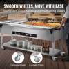 image:imageVEVOR 3Pan Commercial Food Warmer 3 x 206QT Electric Steam Table 1500W Professional Buffet Catering Food Warmer with Acrylic Sneeze Guard Food Grade Stainless Steel Server for Party Restaurant5Pan103QT