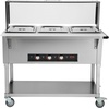 image:imageVEVOR 3Pan Commercial Food Warmer 3 x 206QT Electric Steam Table 1500W Professional Buffet Catering Food Warmer with Acrylic Sneeze Guard Food Grade Stainless Steel Server for Party Restaurant3Pan72QT