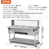 image:imageVEVOR 3Pan Commercial Food Warmer 3 x 206QT Electric Steam Table 1500W Professional Buffet Catering Food Warmer with Acrylic Sneeze Guard Food Grade Stainless Steel Server for Party Restaurant4Pan96QT