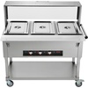 image:imageVEVOR 3Pan Commercial Food Warmer 3 x 206QT Electric Steam Table 1500W Professional Buffet Catering Food Warmer with Acrylic Sneeze Guard Food Grade Stainless Steel Server for Party Restaurant3Pan72QT