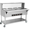 image:imageVEVOR 3Pan Commercial Food Warmer 3 x 206QT Electric Steam Table 1500W Professional Buffet Catering Food Warmer with Acrylic Sneeze Guard Food Grade Stainless Steel Server for Party Restaurant4Pan96QT