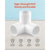 image:imageVEVOR 3Way PVC Fittings 1inch PVC Pipe Joints Elbow Connector 10Pack Furniture Grade Tee Fittings for DIY Storage Rack Animal Cage Pool or Garden Support Frame Impact amp WeatherResistant3Way PVC Fitting