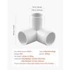 image:imageVEVOR 3Way PVC Fittings 1inch PVC Pipe Joints Elbow Connector 10Pack Furniture Grade Tee Fittings for DIY Storage Rack Animal Cage Pool or Garden Support Frame Impact amp WeatherResistant3Way PVC Fitting