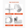image:imageVEVOR 3Way PVC Fittings 1inch PVC Pipe Joints Elbow Connector 10Pack Furniture Grade Tee Fittings for DIY Storage Rack Animal Cage Pool or Garden Support Frame Impact amp WeatherResistant4Way PVC Fitting