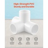 image:imageVEVOR 3Way PVC Fittings 1inch PVC Pipe Joints Elbow Connector 10Pack Furniture Grade Tee Fittings for DIY Storage Rack Animal Cage Pool or Garden Support Frame Impact amp WeatherResistant4Way PVC Fitting