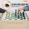 image:imageVEVOR 3in1 Chess Checkers Backgammon Table Set 18 Inch Premium Wooden Chess Table Deluxe Combo Game Table Furniture Set Chess Set Board Game Gift for Family Board GamesWhiteBlack