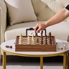 image:imageVEVOR 3in1 Chess Checkers Backgammon Table Set 18 Inch Premium Wooden Chess Table Deluxe Combo Game Table Furniture Set Chess Set Board Game Gift for Family Board GamesBrown