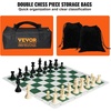 image:imageVEVOR 3in1 Chess Checkers Backgammon Table Set 18 Inch Premium Wooden Chess Table Deluxe Combo Game Table Furniture Set Chess Set Board Game Gift for Family Board GamesWhiteBlack
