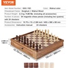 image:imageVEVOR 3in1 Chess Checkers Backgammon Table Set 18 Inch Premium Wooden Chess Table Deluxe Combo Game Table Furniture Set Chess Set Board Game Gift for Family Board GamesBrown