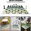 image:imageVEVOR 3in1 Chess Checkers Backgammon Table Set 18 Inch Premium Wooden Chess Table Deluxe Combo Game Table Furniture Set Chess Set Board Game Gift for Family Board GamesWhiteBlack