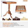 image:imageVEVOR 3in1 Chess Checkers Backgammon Table Set 18 Inch Premium Wooden Chess Table Deluxe Combo Game Table Furniture Set Chess Set Board Game Gift for Family Board GamesBrown