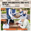 image:imageVEVOR 3in1 Chess Checkers Backgammon Table Set 18 Inch Premium Wooden Chess Table Deluxe Combo Game Table Furniture Set Chess Set Board Game Gift for Family Board GamesBrown