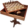image:imageVEVOR 3in1 Chess Checkers Backgammon Table Set 18 Inch Premium Wooden Chess Table Deluxe Combo Game Table Furniture Set Chess Set Board Game Gift for Family Board GamesBrown