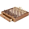 image:imageVEVOR 3in1 Chess Checkers Backgammon Table Set 18 Inch Premium Wooden Chess Table Deluxe Combo Game Table Furniture Set Chess Set Board Game Gift for Family Board GamesBrown