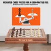 image:imageVEVOR 3in1 Chess Checkers Backgammon Table Set 18 Inch Premium Wooden Chess Table Deluxe Combo Game Table Furniture Set Chess Set Board Game Gift for Family Board GamesBrown