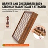 image:imageVEVOR 3in1 Chess Checkers Backgammon Table Set 18 Inch Premium Wooden Chess Table Deluxe Combo Game Table Furniture Set Chess Set Board Game Gift for Family Board GamesBrown