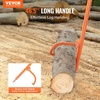 image:imageVEVOR 465 Log Lifter with Wooden Handle Adjustable Heavy Duty Log Roller Cant Hook Opening Felling Log Roller Log Cant Hook Logging Tools for Rolling Raising Turning Logs up to 18 DiaSteel Handle 465