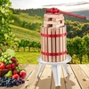 image:imageVEVOR 475 Gal18L Fruit Wine Press Solid Wood Basket with 8 Blocks Heavy Duty Manual Juice Maker Cider Apple Grape Tincture Honey Olive Oil Making Press with Handle for Kitchen Home16 Gal