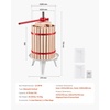 image:imageVEVOR 475 Gal18L Fruit Wine Press Solid Wood Basket with 8 Blocks Heavy Duty Manual Juice Maker Cider Apple Grape Tincture Honey Olive Oil Making Press with Handle for Kitchen Home475 Gal