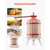 image:imageVEVOR 475 Gal18L Fruit Wine Press Solid Wood Basket with 8 Blocks Heavy Duty Manual Juice Maker Cider Apple Grape Tincture Honey Olive Oil Making Press with Handle for Kitchen Home475 Gal