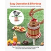 image:imageVEVOR 475 Gal18L Fruit Wine Press Solid Wood Basket with 8 Blocks Heavy Duty Manual Juice Maker Cider Apple Grape Tincture Honey Olive Oil Making Press with Handle for Kitchen Home32 Gal