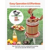 image:imageVEVOR 475 Gal18L Fruit Wine Press Solid Wood Basket with 8 Blocks Heavy Duty Manual Juice Maker Cider Apple Grape Tincture Honey Olive Oil Making Press with Handle for Kitchen Home475 Gal
