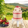 image:imageVEVOR 475 Gal18L Fruit Wine Press Solid Wood Basket with 8 Blocks Heavy Duty Manual Juice Maker Cider Apple Grape Tincture Honey Olive Oil Making Press with Handle for Kitchen Home32 Gal