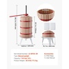 image:imageVEVOR 475 Gal18L Fruit Wine Press Solid Wood Basket with 8 Blocks Heavy Duty Manual Juice Maker Cider Apple Grape Tincture Honey Olive Oil Making Press with Handle for Kitchen Home793 Gal