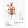 image:imageVEVOR 475 Gal18L Fruit Wine Press Solid Wood Basket with 8 Blocks Heavy Duty Manual Juice Maker Cider Apple Grape Tincture Honey Olive Oil Making Press with Handle for Kitchen Home32 Gal