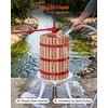 image:imageVEVOR 475 Gal18L Fruit Wine Press Solid Wood Basket with 8 Blocks Heavy Duty Manual Juice Maker Cider Apple Grape Tincture Honey Olive Oil Making Press with Handle for Kitchen Home793 Gal