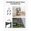 image:imageVEVOR 4Tier Foldable Storage Shelf 26W x 13D x 46H Inch Folding Metal Rack Shelving Unit No Assembly Organizer Shelf with 5 Wheels amp 4 Hooks for Pantry Kitchen Garage Basement BlackBlack